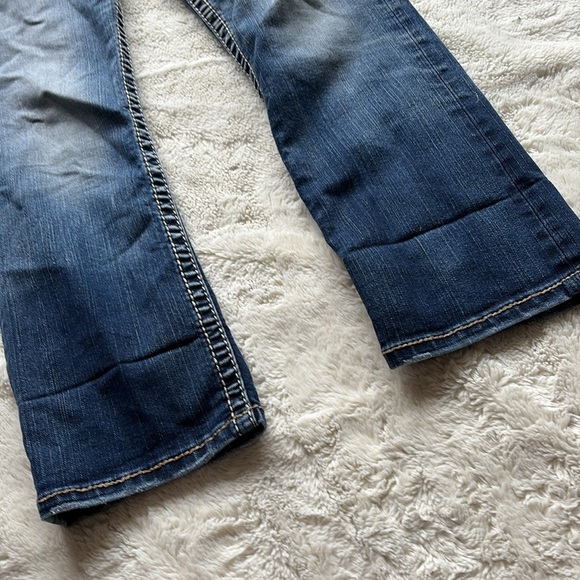 Silver Jeans Suki Capris Size 28 | Mid Rise Bootcut Crop Denim Blue Casual - Picture 4 of 10